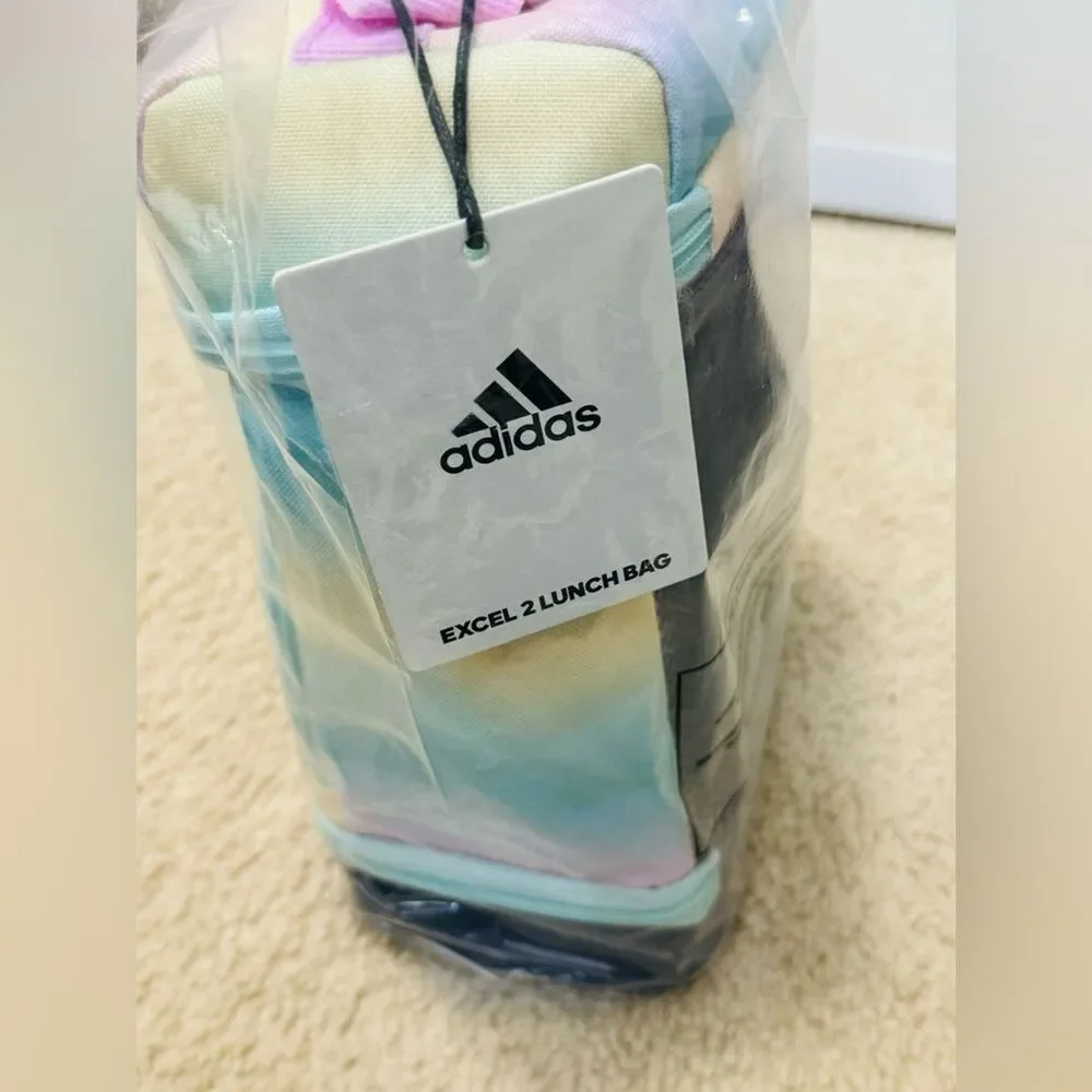 NWT Adidas Excel 2 Insulated Lunch Bag in Gradient Flash Aqua/Orchid Fusion